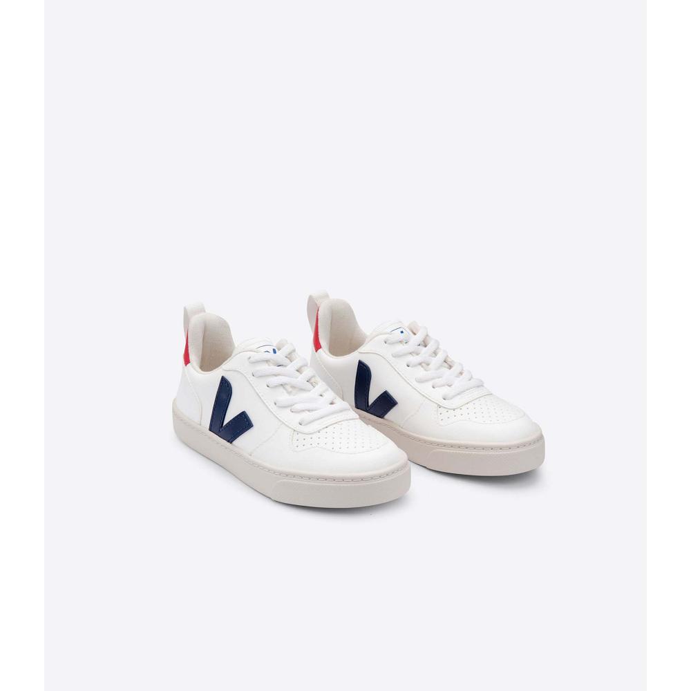 Veja V-10 LACES CWL Schoenen Kinderen White/Navy | BE 791WNB